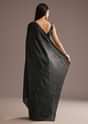 Crushed Tissue Silk Saree With Cutdana Scallop Border