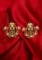 Cut Out Cluster Earring With Green And Red Beads Online - Kalki Fashion