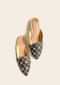 Black Mules With Maroon Swarovski And Zari Detailing By Sole House
