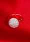 Dainty and elegant diamond ring  with shiny golden metal plating only on Kalki