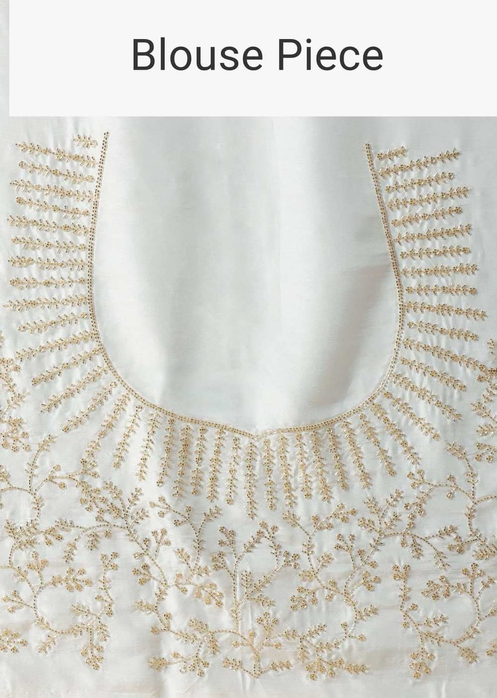Daisy White Organza Saree In With Cut Dana Embroidered Borders