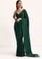 Dark Green Tissue Saree With Thread And Stone Embroidery And Unstitched Blouse