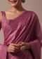 Dark Pink Saree With Resham Work And Unstitched Blouse