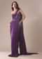 Dark Purple Heavy Embroidered Saree In Crushed Shimmer
