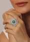 Dazzling Diamonds Green Floral Ring