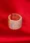 Diamond studded gold ring with checks cut out only on Kalki