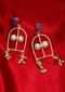 Dome shape fancy earring with bird motif only on kalki