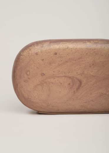 Rose Gold Clutch Bag In Resin Hand Crafted With A Gorgeous Marble Effect And Detachable Sling By Solasta