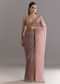 Dusky Lavender Organza Saree With Stones Cutdana Sequins Embroidery