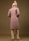 Dusty Pink Purple Thread Embroidered Sherwani Set In Silk