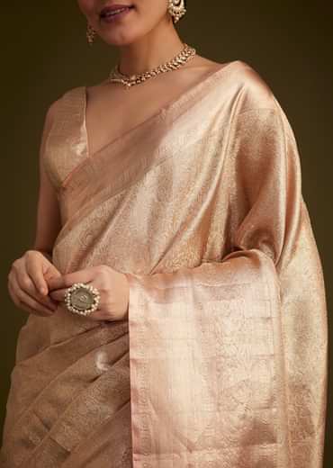 Dusty Pink Kanjivaram Silk Saree