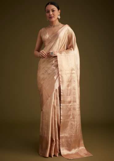 Dusty Pink Kanjivaram Silk Saree