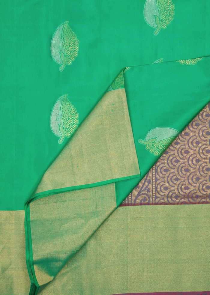 Eggshell Blue Saree In Silk Online - Kalki Fashion