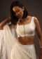 Egret White Sleeveless Blouse With A Scoop Neckline