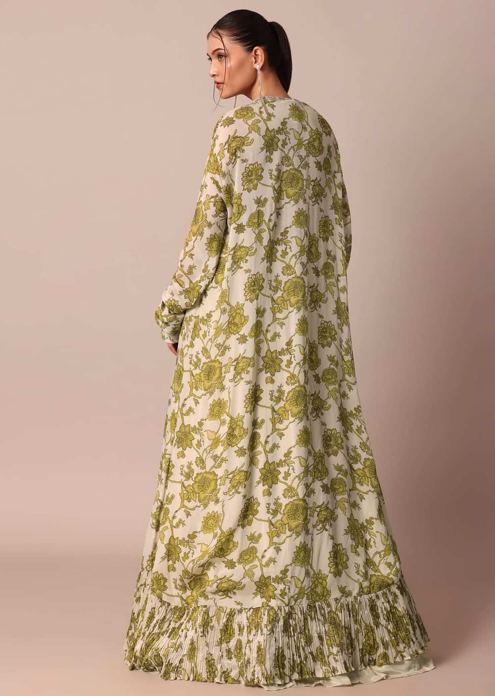 Elegant Beige Net Embroidered Bridesmaid Lehenga Set
