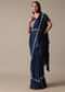 Elegant Blue Frill Saree With Embellished Ready Blouse