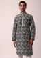 Elegant Blue Silk Kurta Set With Exquisite Thread Work