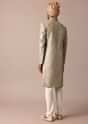 Elegant Green Banarasi Silk Sherwani Set