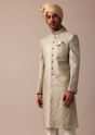 Elegant Green Banarasi Silk Sherwani Set