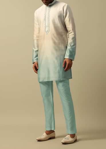 Elegant Green Ombre Indowestern For Men