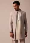 Elegant Peach Indowestern With Ombre Detailing