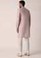 Elegant Peach Silk Kurta Set For Men