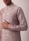 Elegant Pink Cotton Silk Embroidered Jacket Kurta Set