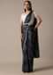 Elegant Pleated Printed Saree With Embellished Ready Blouse