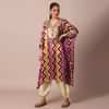Elegant Printed Sequins Kaftaan Set
