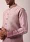 Elegant Purple Silk Embroidered Jacket Kurta Set