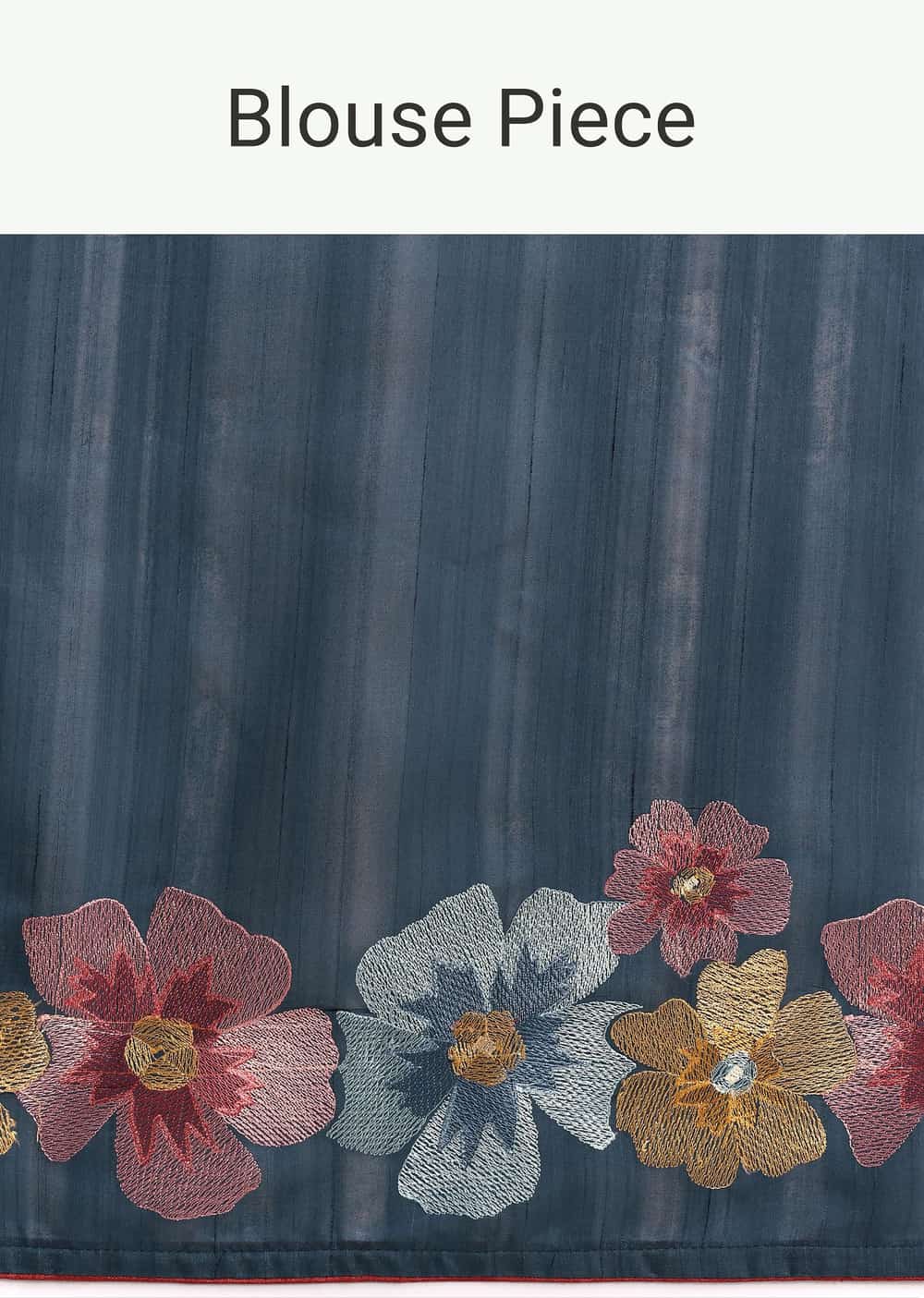 Elegant Sea Blue Saree With Resham Thread Artistry