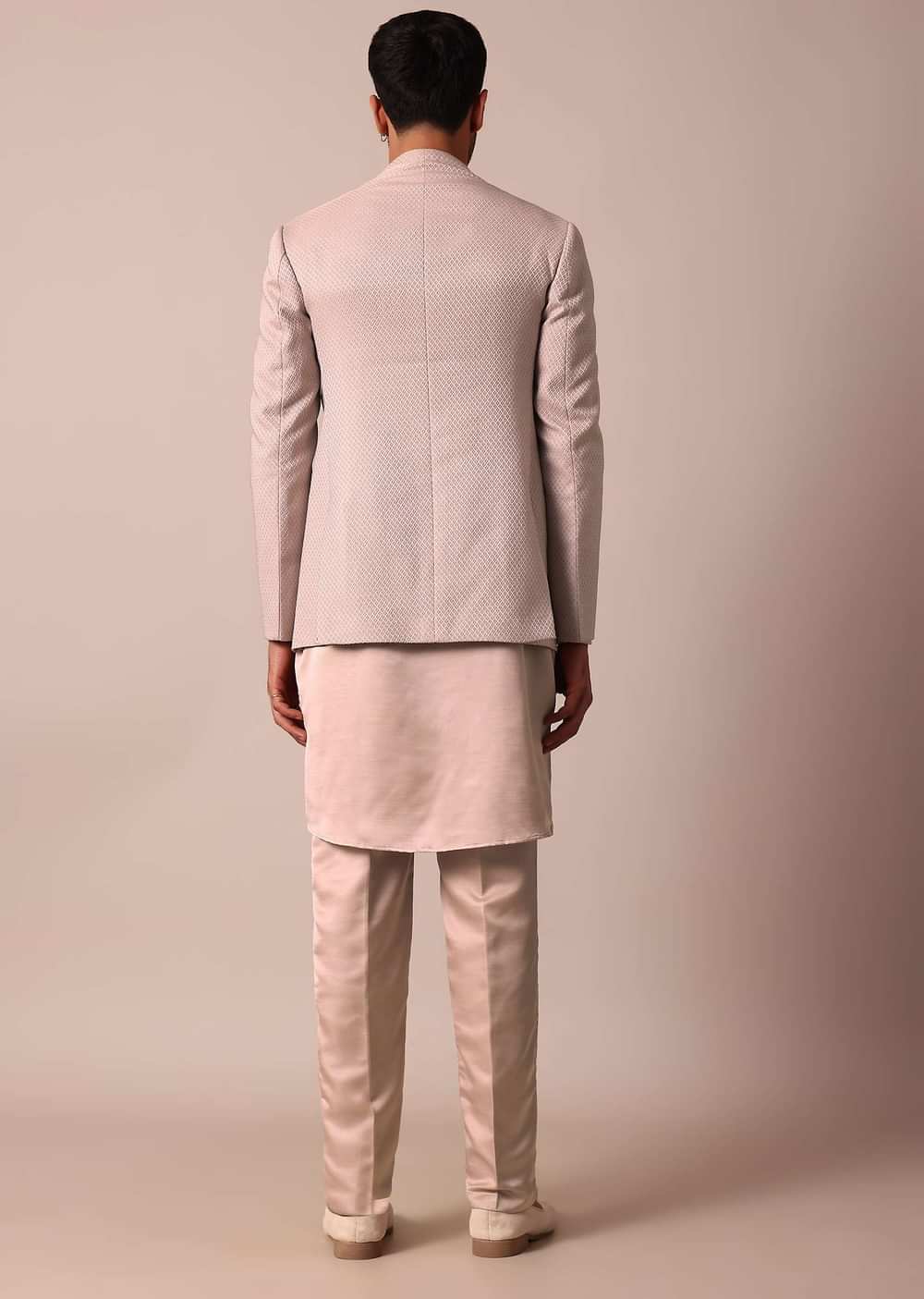 Elegant Stylish Peach Indowestern For Men