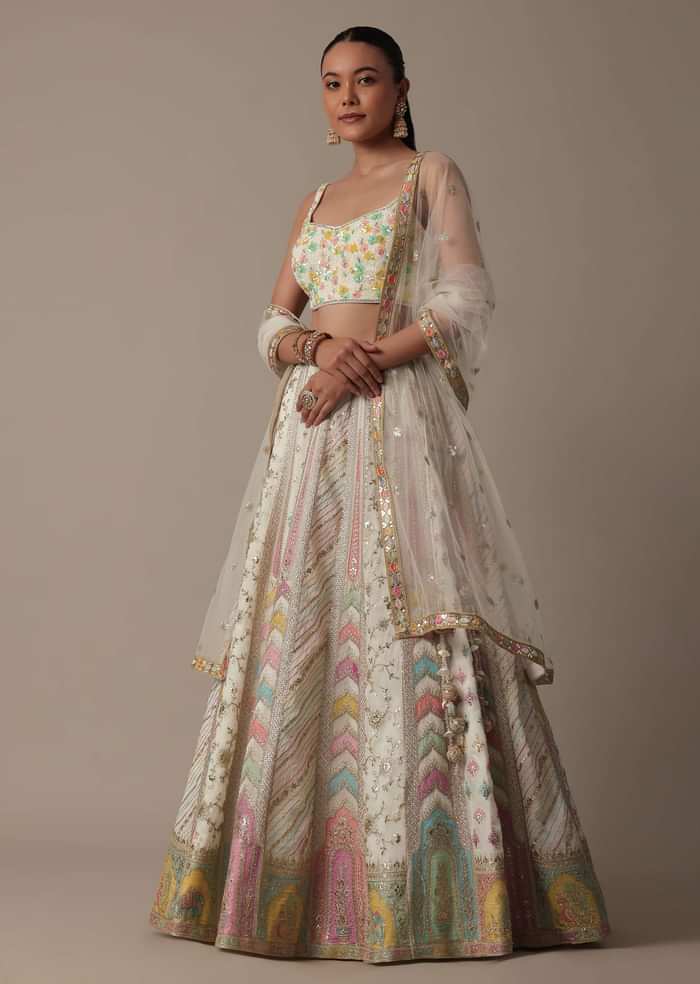 Elegant White Lehenga Choli Set