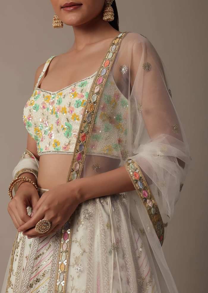 Elegant White Lehenga Choli Set