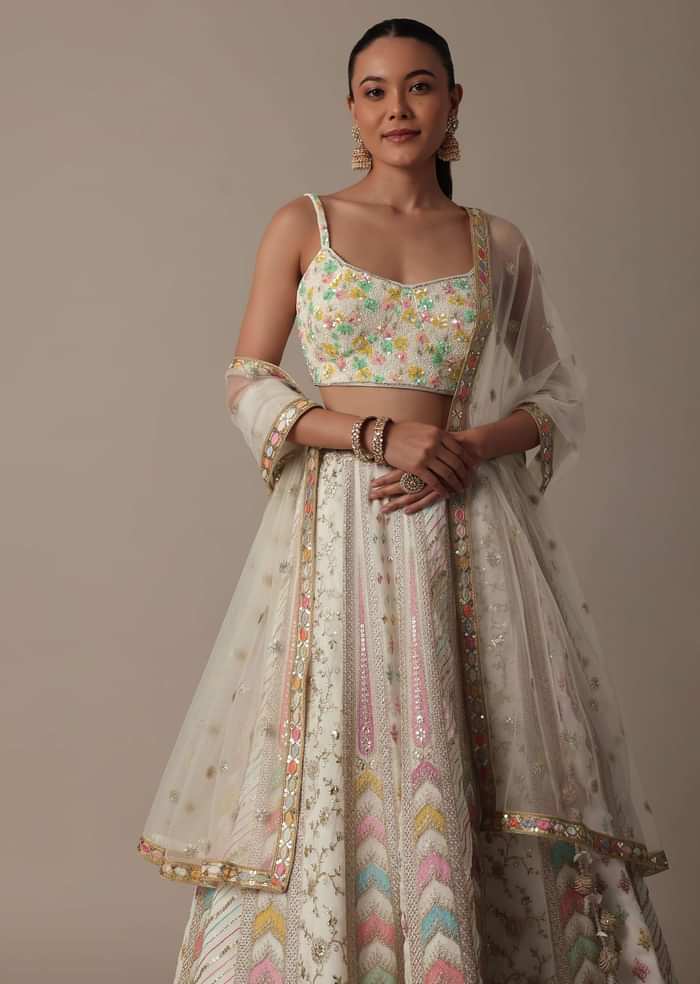 Elegant White Lehenga Choli Set