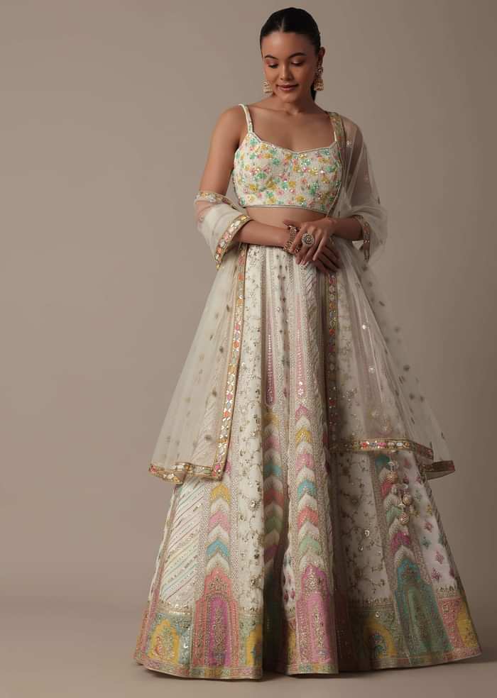 Elegant White Lehenga Choli Set