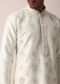 Elegant White Silk Kurta Set With Exquisite Handwork
