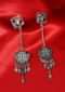Elephant motif long dangler earring with self carving only on Kalki