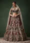 Embroidered Bridal Lehenga Set with Two Dupattas