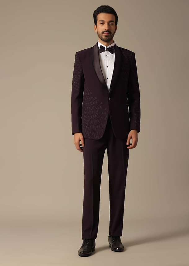 Embroidered Tuxedo Set for the Stylish Groom