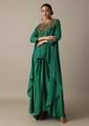 Emerald Green Bandhani Print Dhoti Set