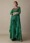 Emerald Green Bandhani Print Dhoti Set