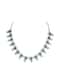 Emerald Short Necklace Set With Zirconia Stones