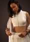 Erget White Sleeveless Blouse With A Collar Neckline