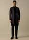 Exquisite Embroidered Black Velvet Indowestern Set