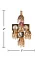 Fancy Gold Plated Geometric Shaped Earrings With Four Nano Jhumkas Online - Kalki Fashion