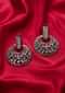 Fancy party wear stone studded half moon  earring only on Kalki