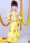 Featuring Green Yellow Layered Palazzo Set With Printed Blouse Online - Kalki Fashion