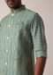Festive Green Jacket Kurta Set For Men