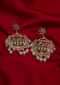 Filigree earrings with moti drop